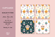 Cupcakes clipart & patterns, a Food Illustration by JulzaArt (Thumbnail 5 of 9)