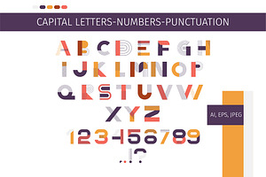 Alphabet geometric letters