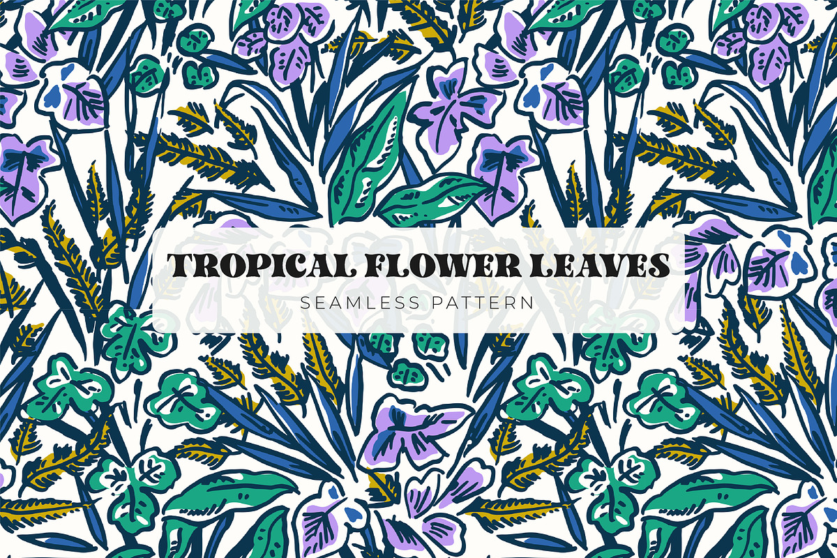 Hand-drawn Tropical Flower Patterns, a Pattern Graphic by ASTUDIO (Photo 7 of 7)