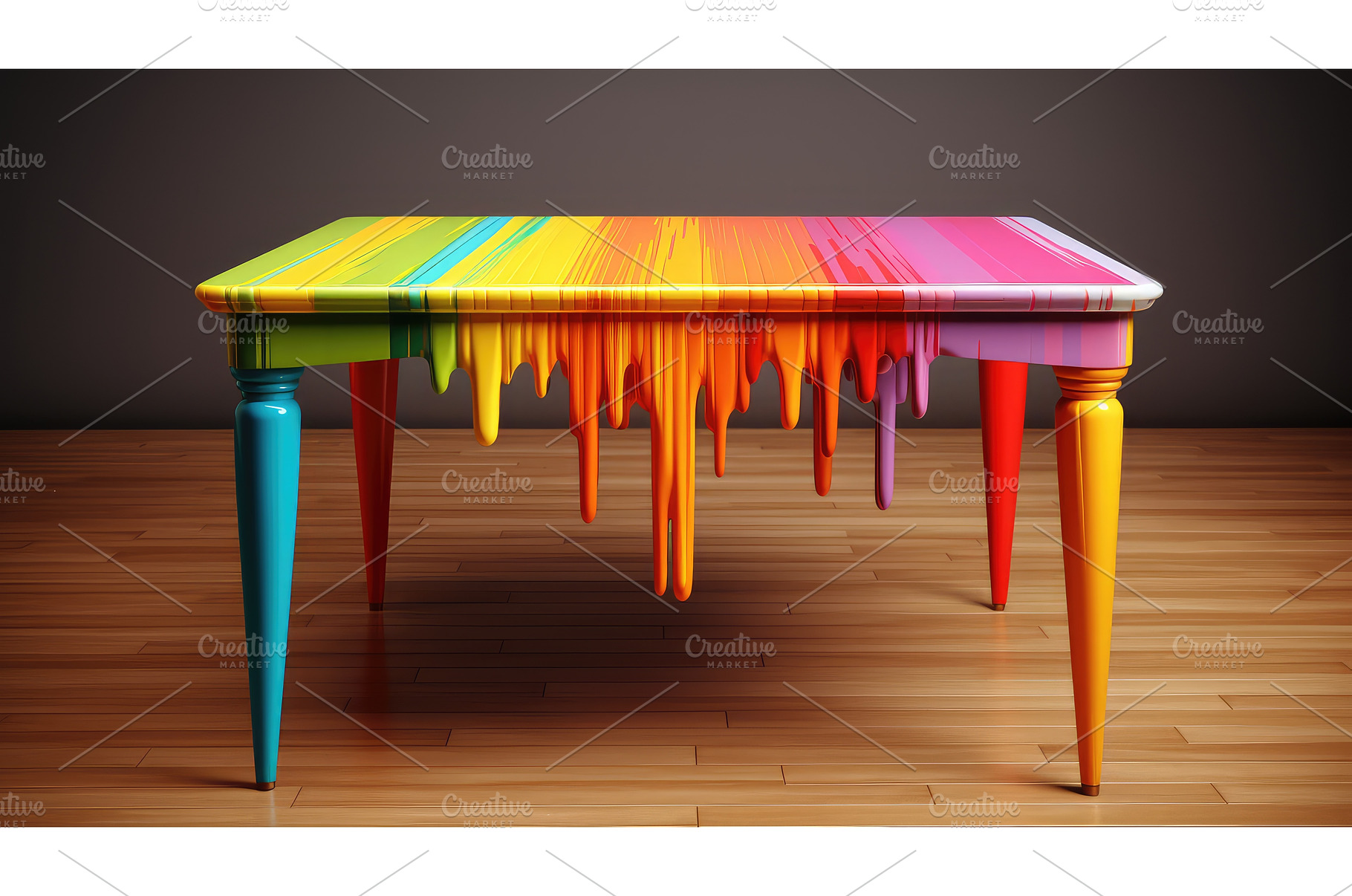 picture cartoon table ai generated, an Arts & Entertainment Photo by pikepicture