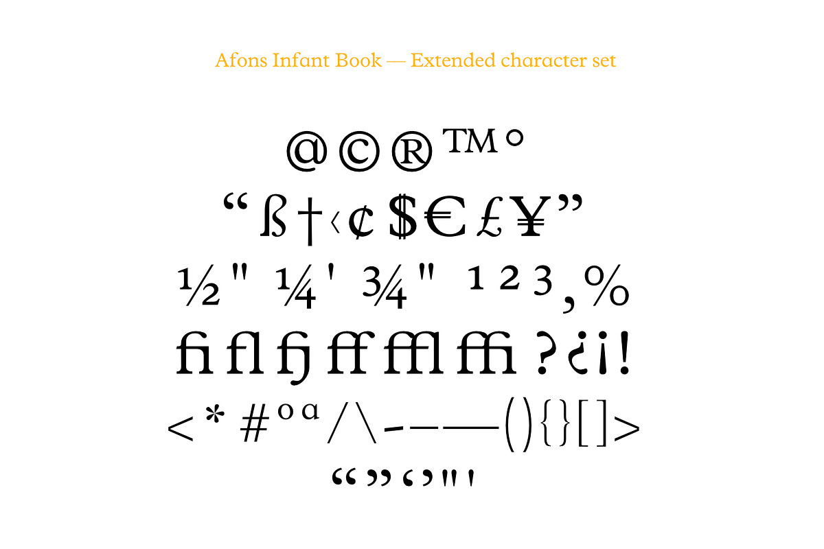 Afons Infant typeface family, a Serif Font by Andy Peat (Photo 5 of 5)