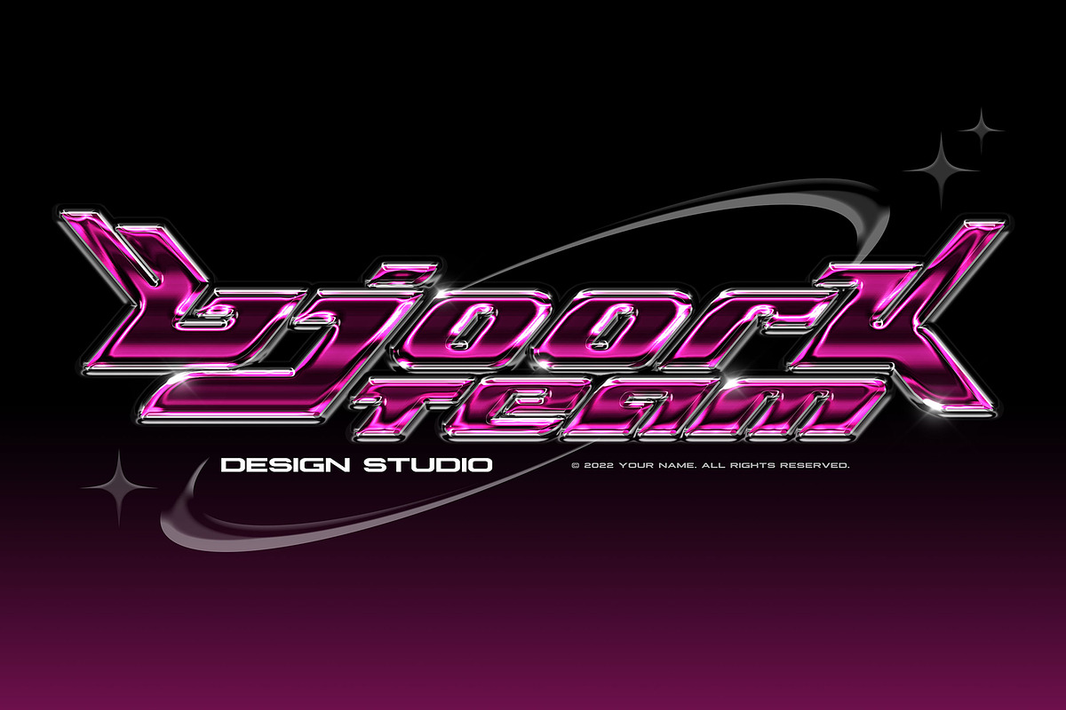 Chrome Text Effects Bundle 02, a Layer Style Add-On by Hyperpix Productions (Photo 28 of 48)