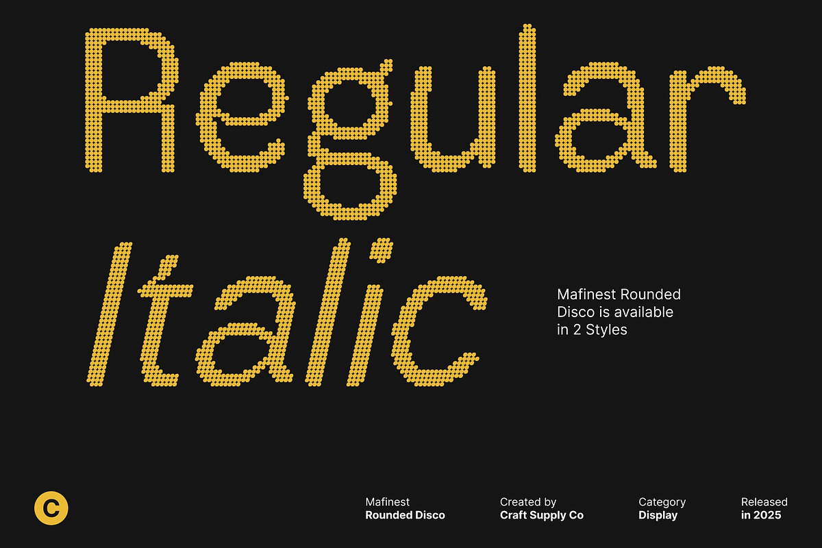Mafinest Rounded Disco, a Sans Serif Font by Craft Supply Co. (Photo 3 of 8)