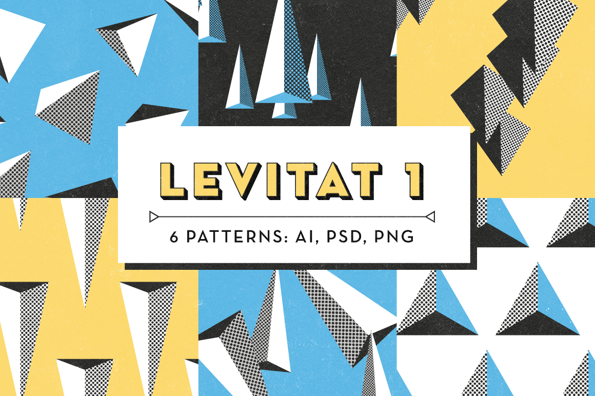 Levitating Pyramids Patterns, a Pattern Graphic by kloroform