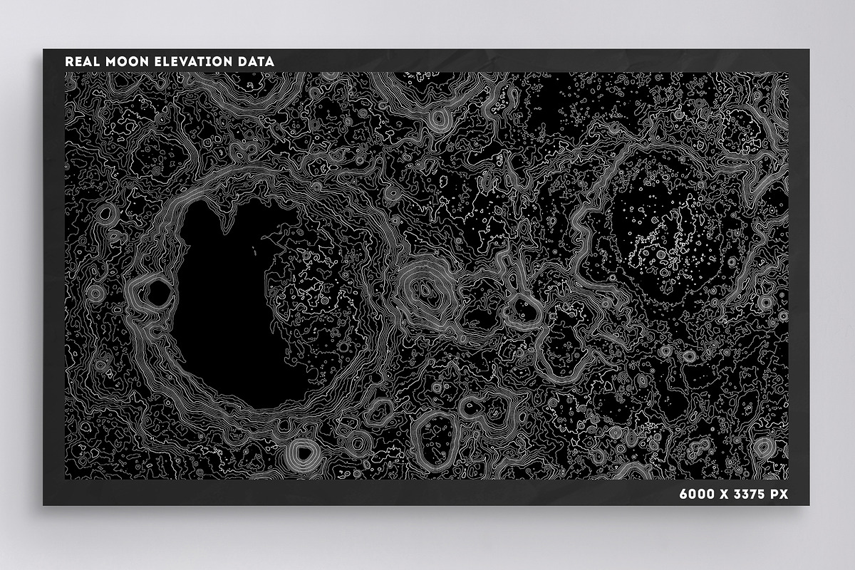 10 Moon Elevation Maps, a Texture Graphic by GarryKillian (Photo 10 of 11)
