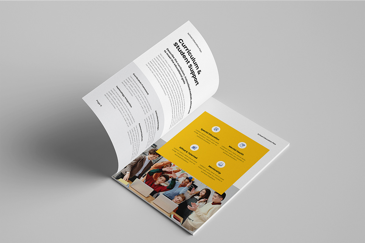 School Education Plan Template, a Brochure Template by Spark_Creative (Photo 5 of 10)