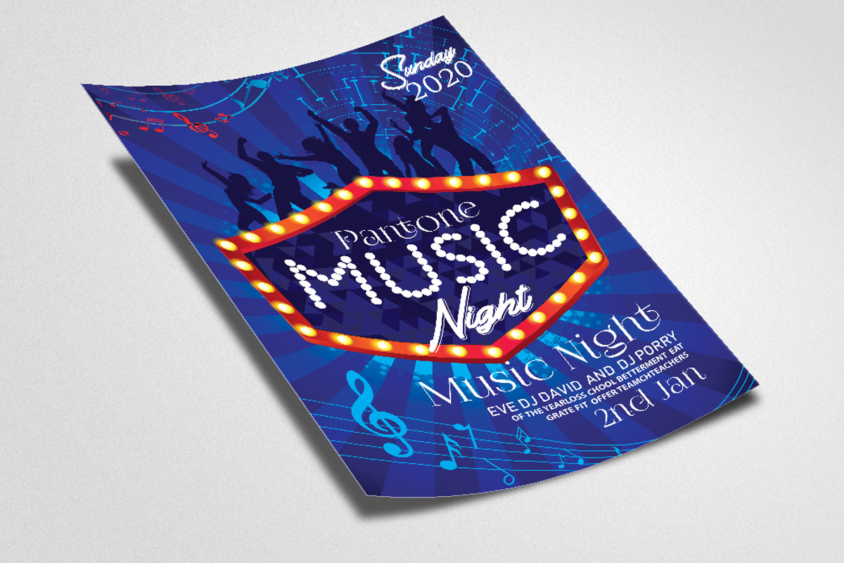 Music Party Night Flyer Template, a Flyer Template by Psd Templates (Photo 2 of 2)