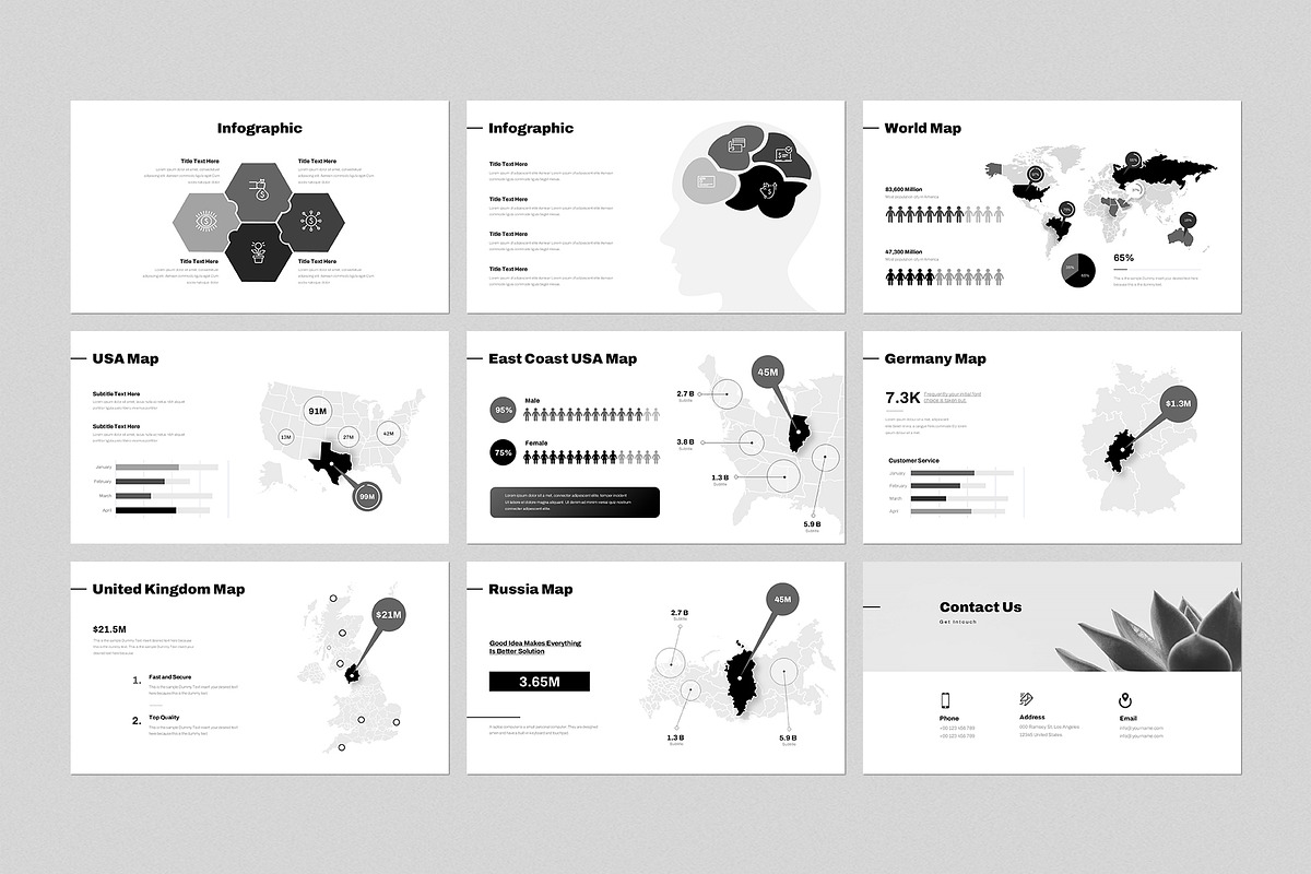 Minimal Presentation Template, a Presentation Template by GenerousArt (Photo 6 of 8)