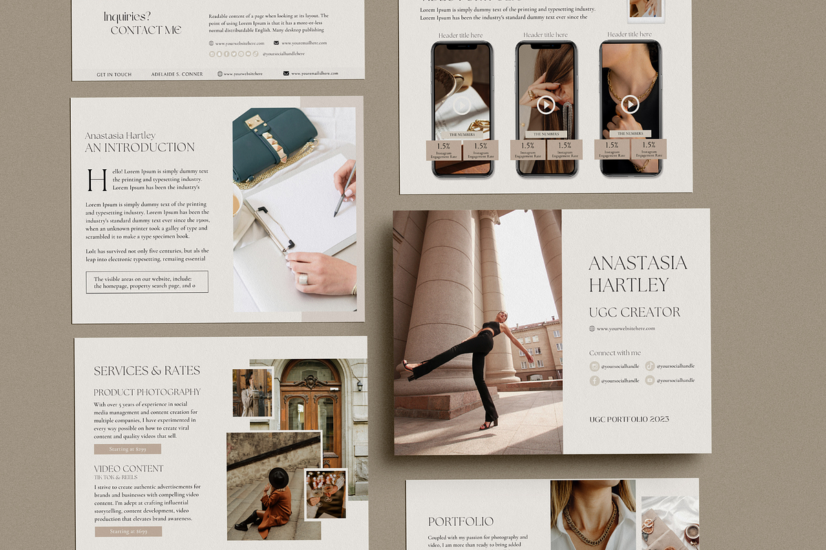 UGC Media Kit | UGC Portfolio |Canva, a Templates & Theme by Design Lush Studio (Photo 1 of 8)