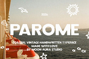 Parome - Vintage Summer Sans Serif, a Sans Serif Font by Schrifted Type (Thumbnail 1 of 8)