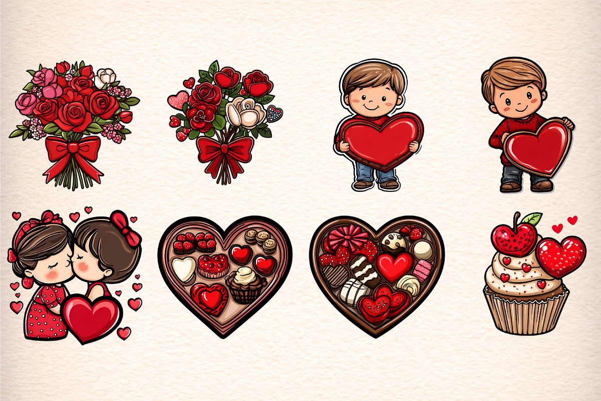 Colorful Kawaii Mother's Day Clipart, an Illustration by Digital Artistic99 (Photo 3 of 9)