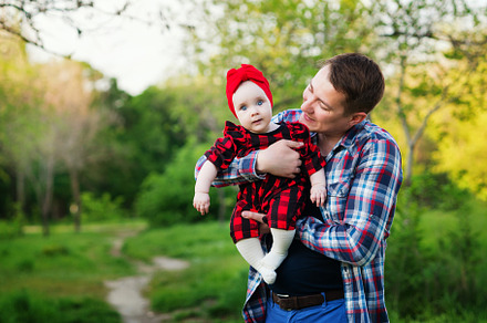 Little girl toddler with her daddy, a Person Photo by Elena Vagengeim