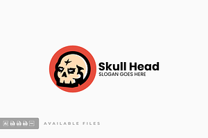 Skull Simple Mascot Logo