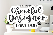 CHEERFUL DESIGNER Script Font Duo, a Script Font by Blush Font Co. (Thumbnail 1 of 6)