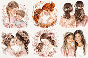 Blush Pink  Mother's Day Clipart, an Illustration by NadiaTheronArt (Thumbnail 3 of 4)