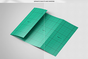 Double Gatefold Brochure Mockup