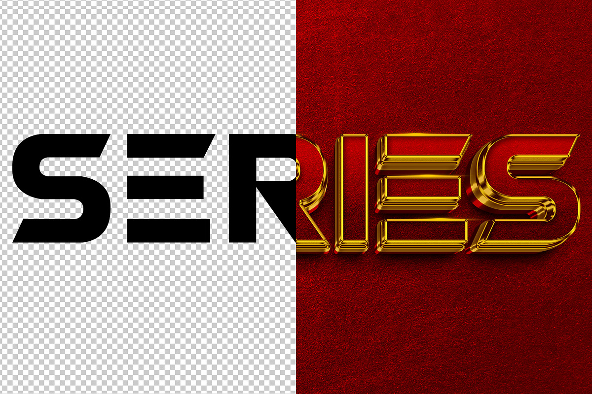 Series 3D editable text effect, a Layer Style Add-On by Hello Muh (Photo 2 of 2)