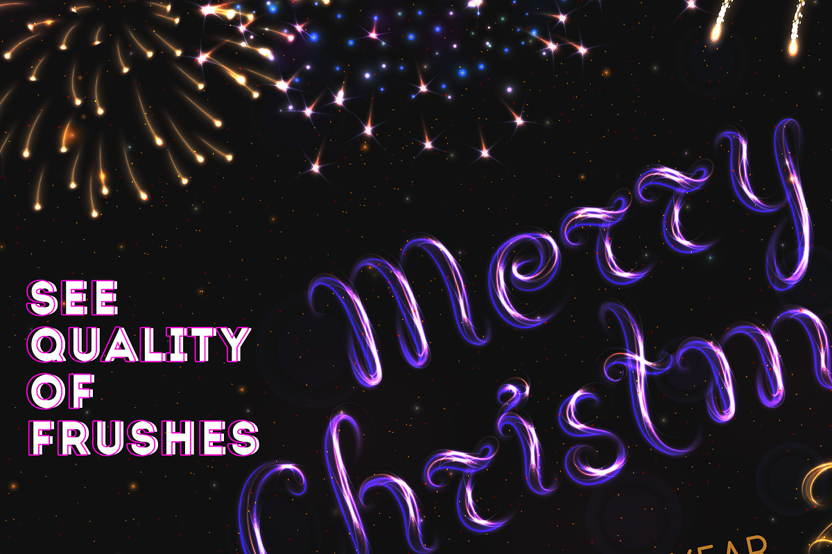 SET 4 / Xmas Fireworks 2018, a Decorative Illustration by Nadin_Lebedeva (Photo 5 of 6)