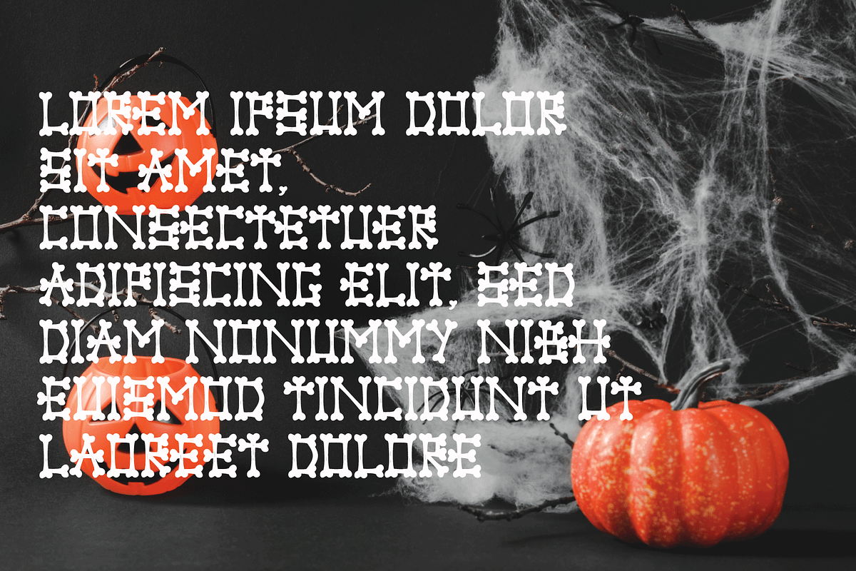 Dr. Bones - Halloween Font, a Script Font by Design House (Photo 2 of 3)