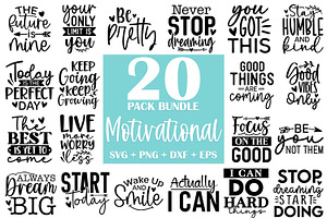 Motivational Quotes SVG Bundle