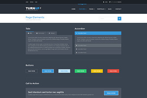 TurnUp - PSD Template