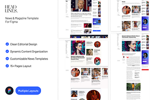 Headlines - News & Magazine Template, an UI Kit Template by YoArts