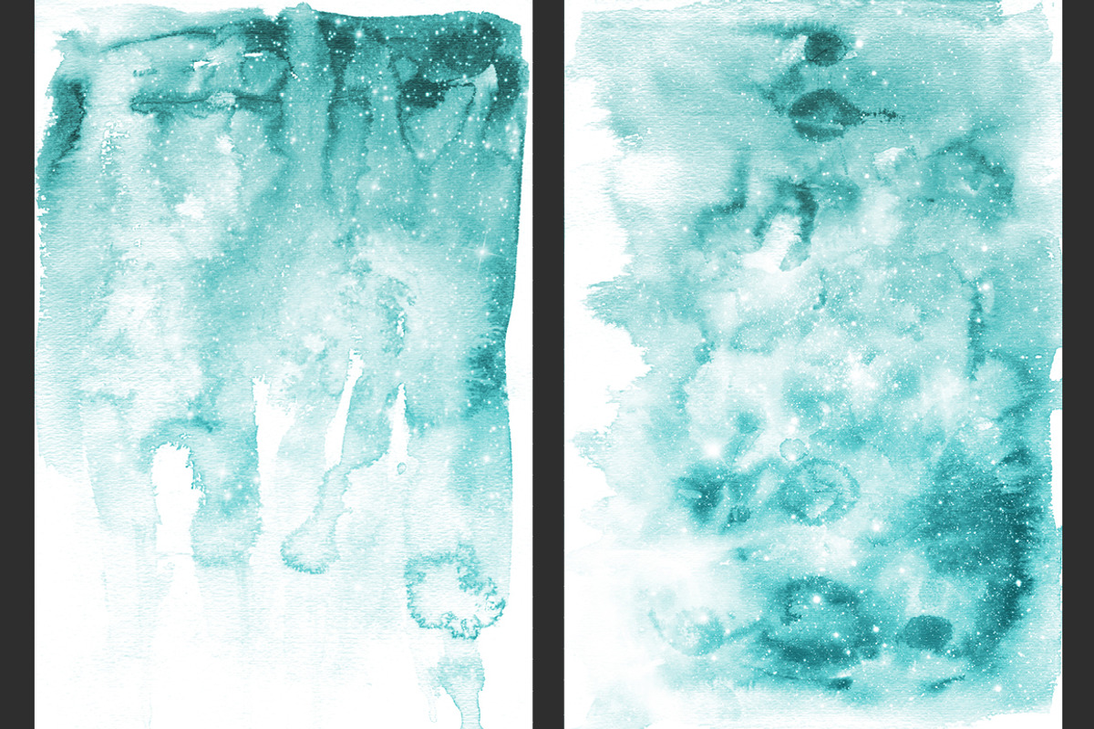 Teal Galaxy India Ink Backgrounds, a Texture Graphic by M. by mprintly (Photo 4 of 6)