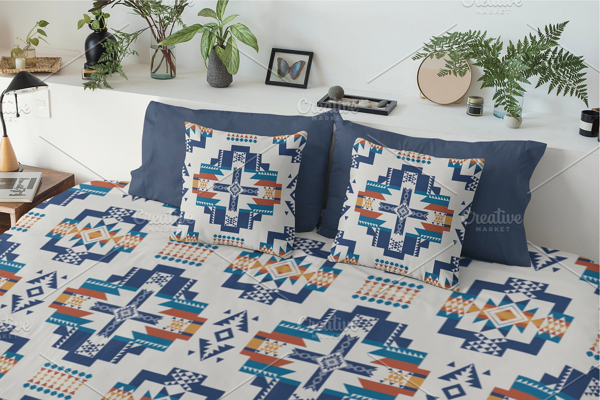 Blue Native Southwest Pattern, a Pattern Graphic by PPEthnicDecorPattern (Photo 2 of 10)