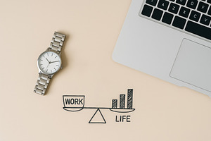 Work life balance concept with watch, a Photo by Dvoevnore photos