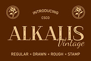 Alkalis Vintage, a Serif Font by Craft Supply Co. (Thumbnail 1 of 8)