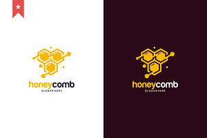 Honey Comb Logo Template