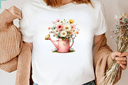 Watercolor Watering Can Clipart, an Illustration by CreationArt (Thumbnail 4 of 7)
