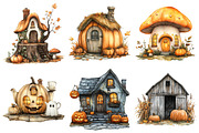Halloween Pumpkin House Clipart, an Illustration by Daily.Designs (Thumbnail 5 of 5)