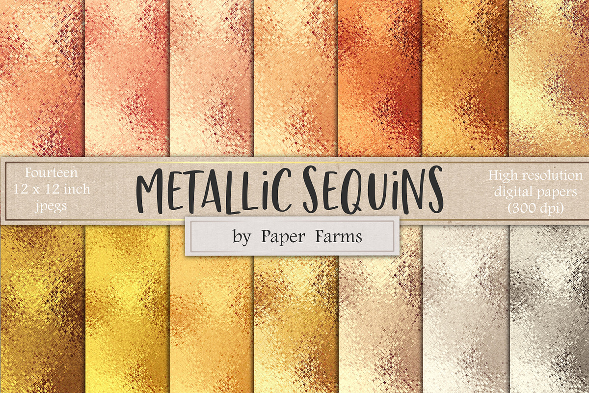 Metallic sequins backgrounds, a Texture Graphic by Paper Farms (Photo 1 of 2)