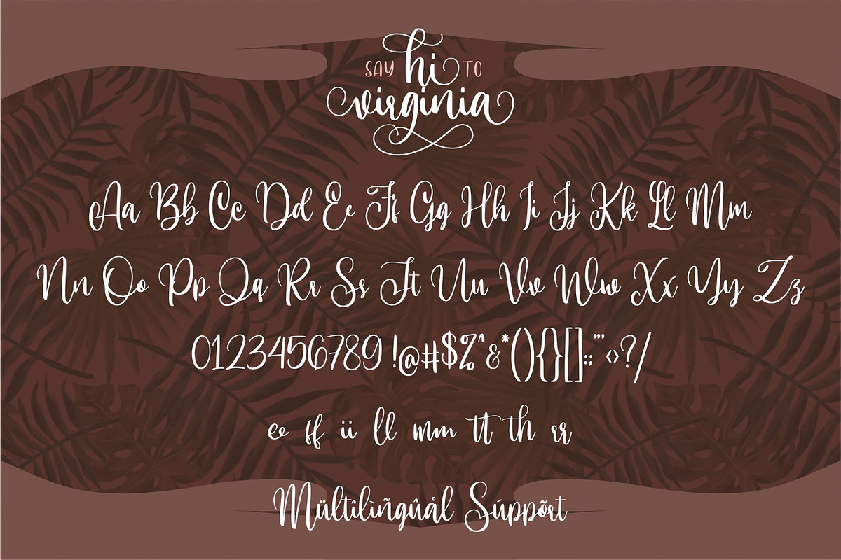 Hi Virginia - a Beauty Font preview 5