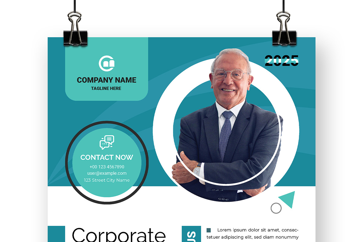 Corporate Business Flyer Layout, a Flyer Template by MightyDesign (Photo 2 of 8)