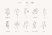 Birth-Flowers. Watercolor & Line Art, a Decorative Illustration by Designwork (Thumbnail 9 of 14)