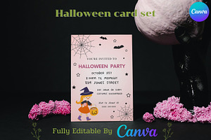 Editable Halloween Card Set