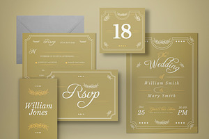 Vintage Wedding Invitation, an Invitation Template by graphicook