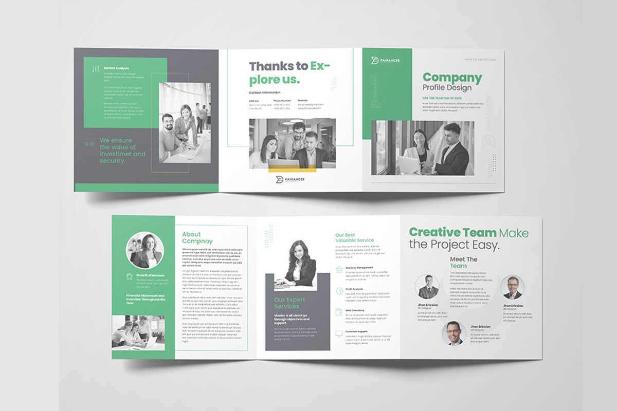 Square Tri-fold Brochure, a Brochure Template by astutedesign11 (Photo 1 of 3)