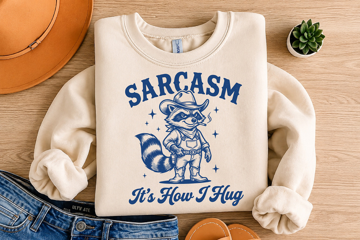 Sarcasm It's How I Hug SVG Design, an Animal Illustration by Libby Wishes (Photo 3 of 3)
