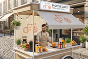 Bicycle Juice Monoline Logo, a Graphic by Mightyfire (Thumbnail 1 of 3)