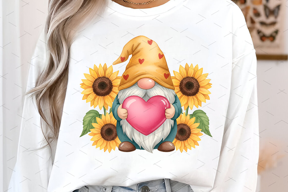 Happy Valentines Gnome with Sunflowe, a Graphic by Libby Wishes (Photo 4 of 7)