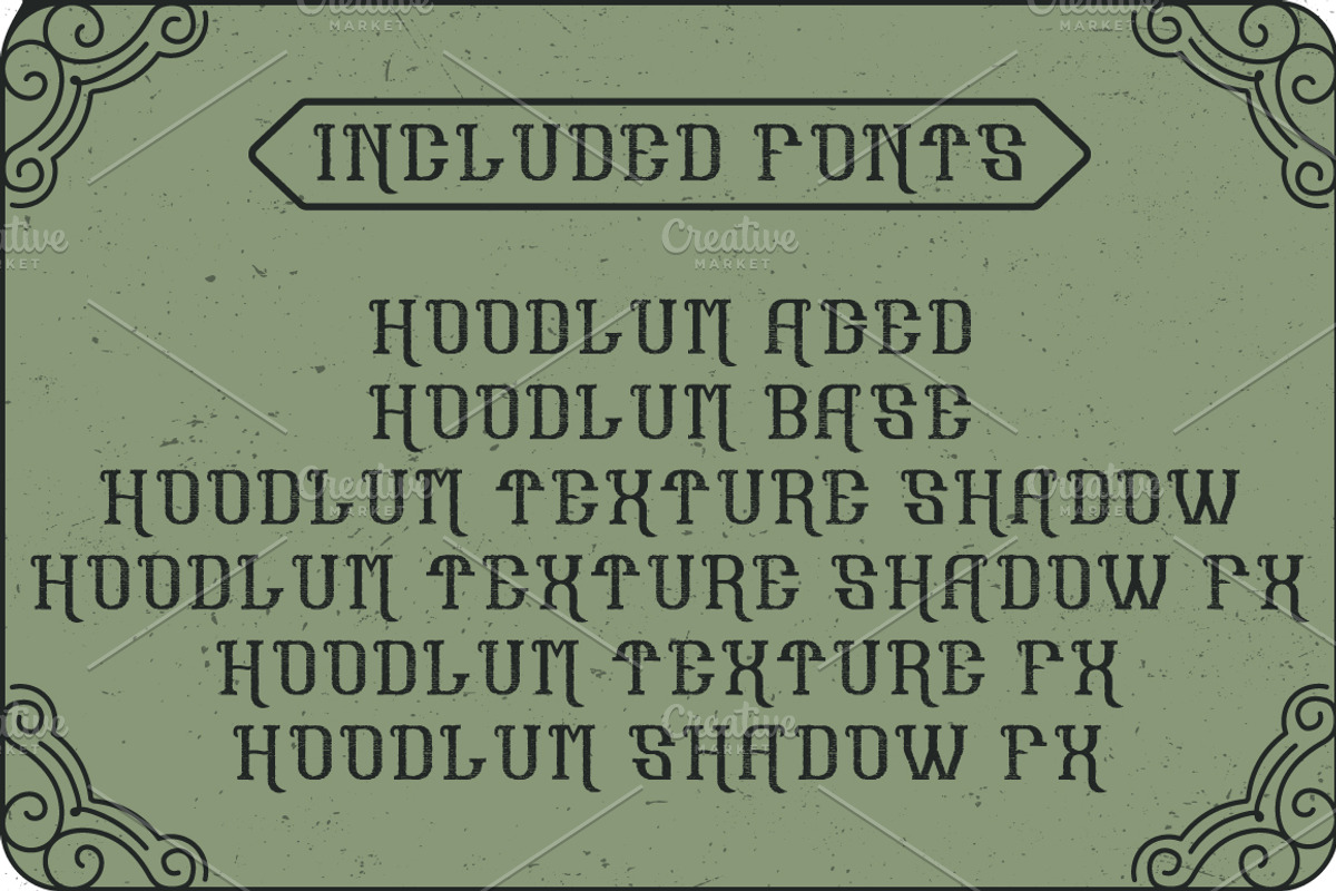 Hoodlum label font preview 4