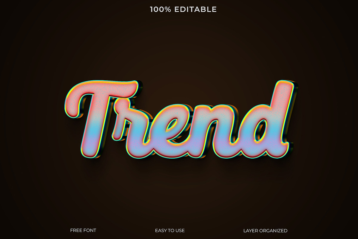 3d Trend text effect style, a Layer Style Add-On by Imamul001