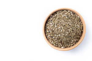 Yerba Mate in Wooden Bowl. top view, a Food & Drink Photo by etorres69