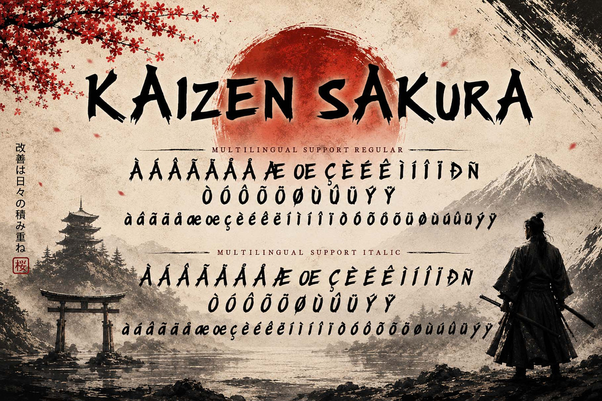 Kaizen Sakura, a Handwritten Font by Yoga Letter (Photo 9 of 9)