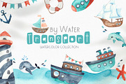 Watercolor Transport by water, an Object Graphic by Ana-Sakuta (Thumbnail 1 of 17)