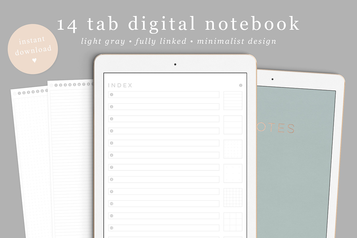 Digital Notebook Goodnotes linked, a Stationery Template by By Lef Planning (Photo 1 of 6)