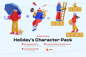 3D Holiday's Character Pack